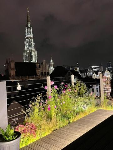 Duplex dernier étage avec terasse à deux pas de la grand place Bruxelles Extérieur photo